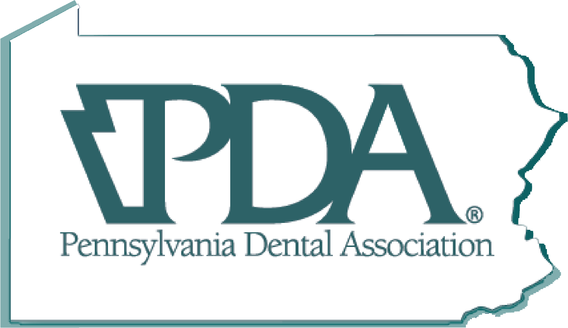 A logo displays a stylized rose with the text “Lancaster County Dental Society.” The design represents a professional dental organization.